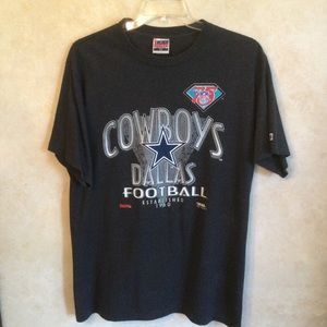 Vintage Trench Dallas Cowboys 75th Anniversary T-Shirt. 90’s